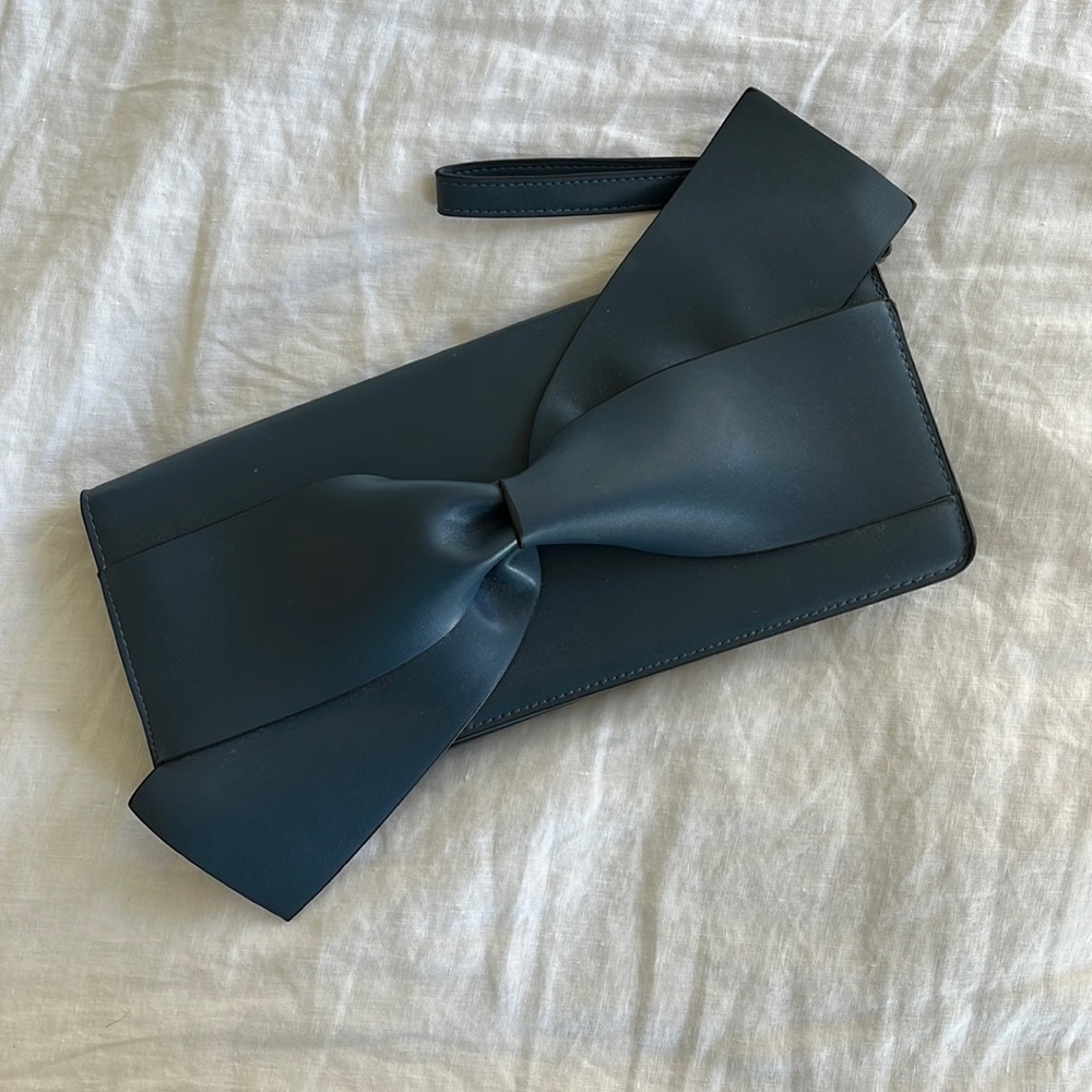 Pale blue clutch